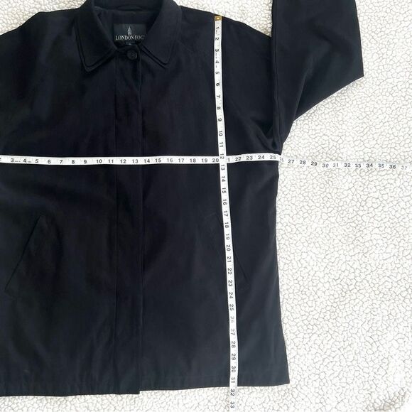London Fog Black Microsuede Button Tech Coat Jacket Size XL - Picture 11 of 15